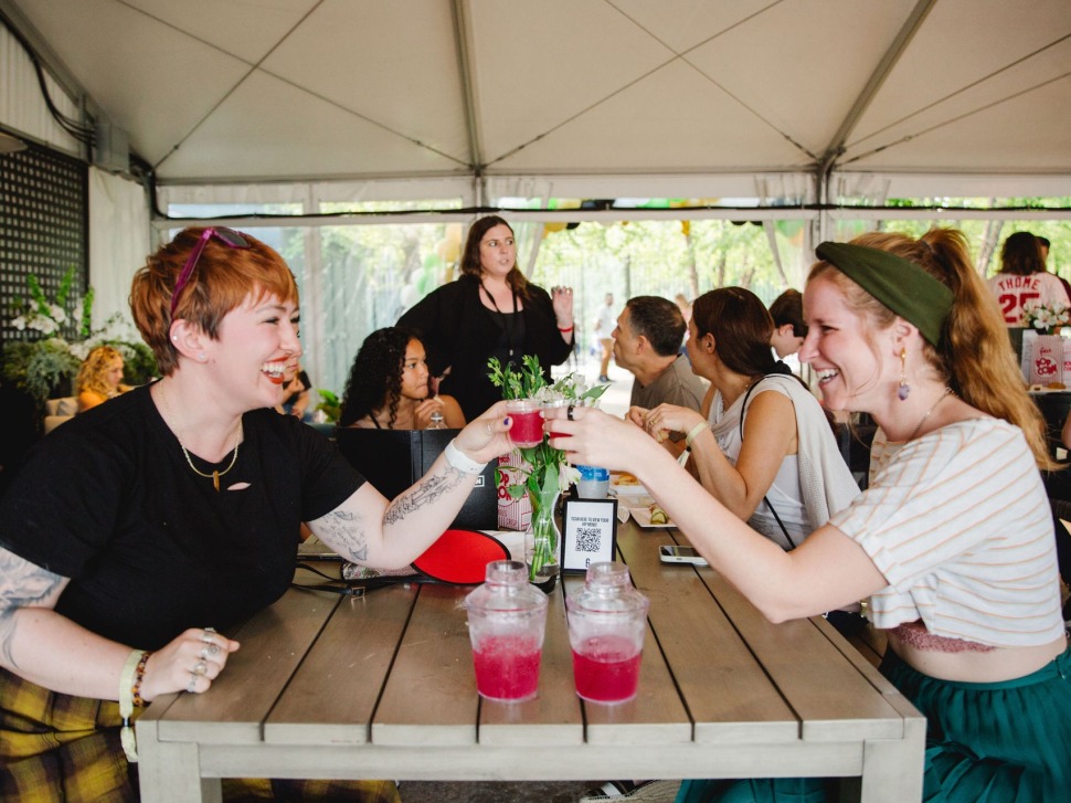 Patrons in Acclaim Lounge